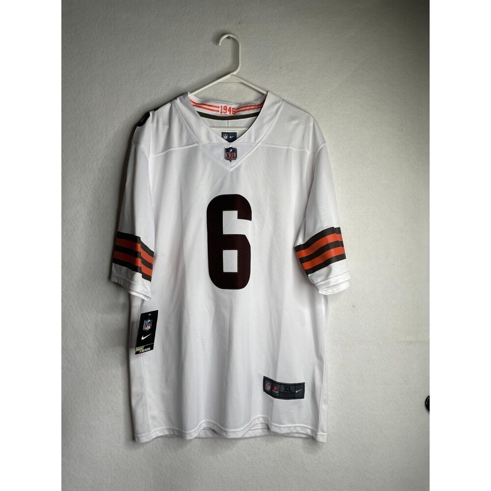 Nike Baker Mayfield #6 Cleveland Browns Game Limited On-Field Jersey White XL